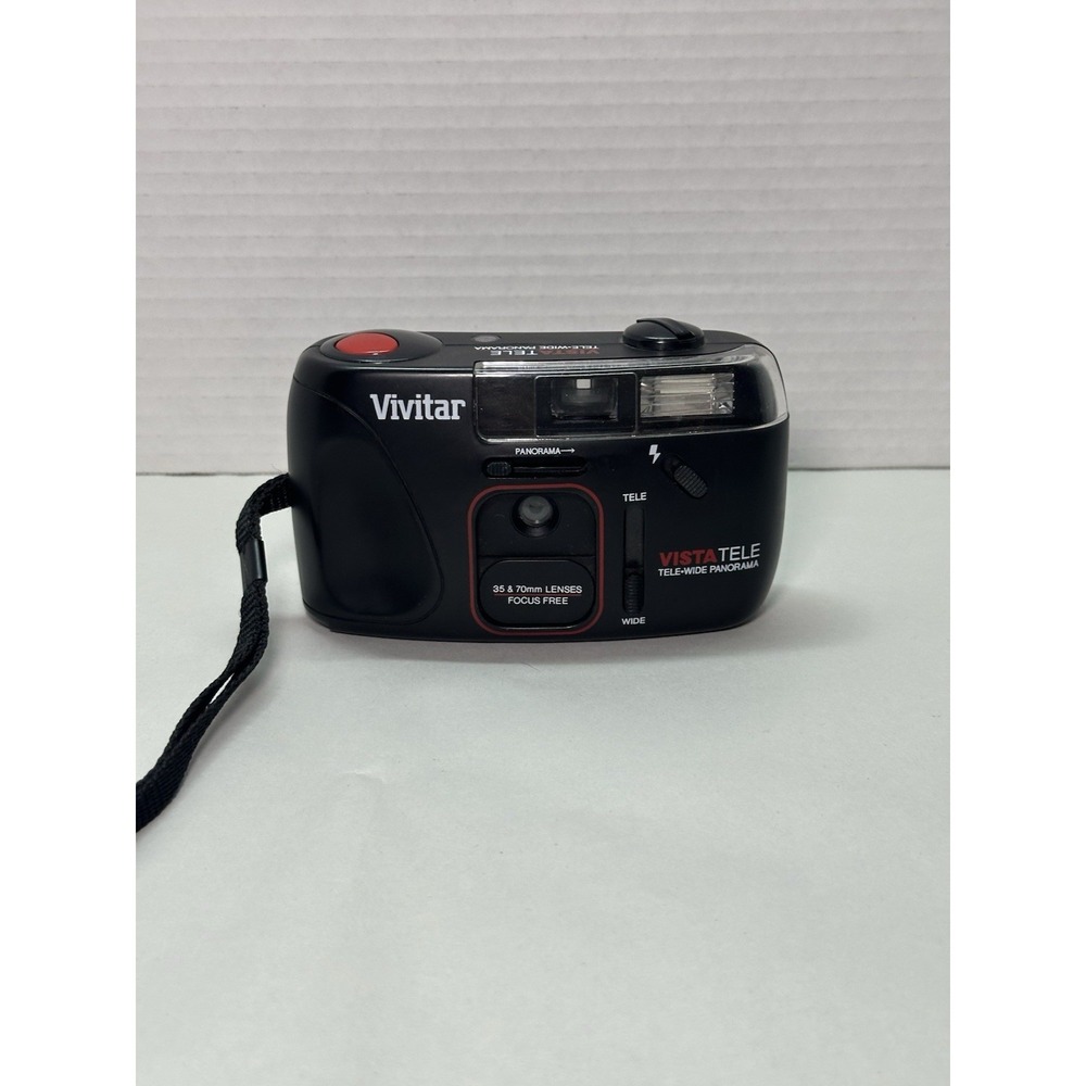 Vivitar Vista Tele Point and Shoot Film Camera Untested